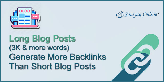 Long Blog Posts  (3K & more words) Generate More Backlinks Than Short Blog Posts