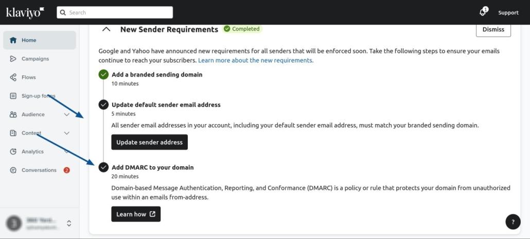 Verification of Sending Domain