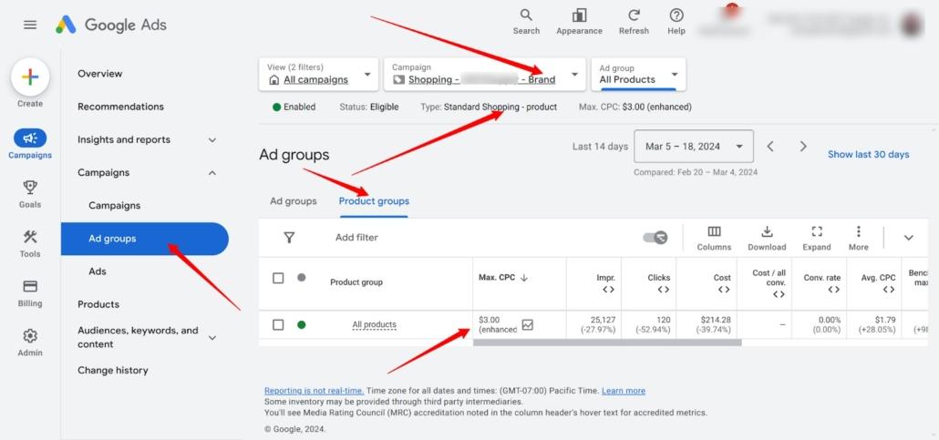 Bidding Strategy for Product Groups