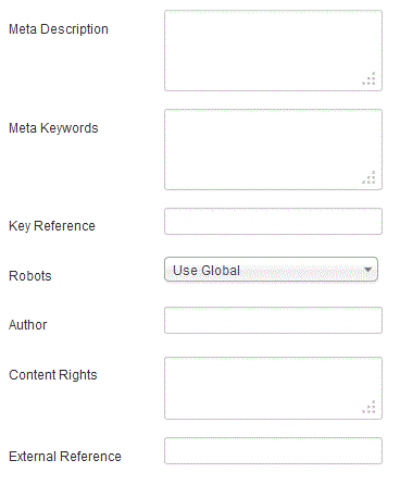 Page level Metadata Settings